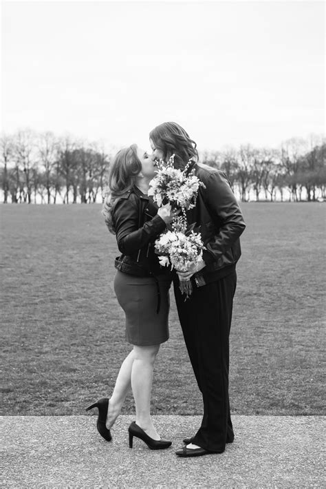 A Chicago Lurie Garden & Bowling Intimate Lesbian Wedding with Rescue