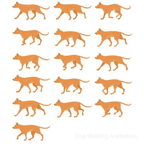 Premium Vector | Dog Walking Animation Side Loop Animation sprite