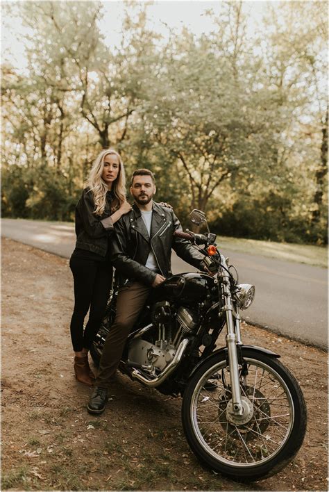 Edgy Motorcycle Couples Session | Reston, Virginia