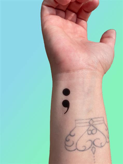 15 Semicolon Temporary Tattoos Your Story Isnt Over Yet You - Etsy