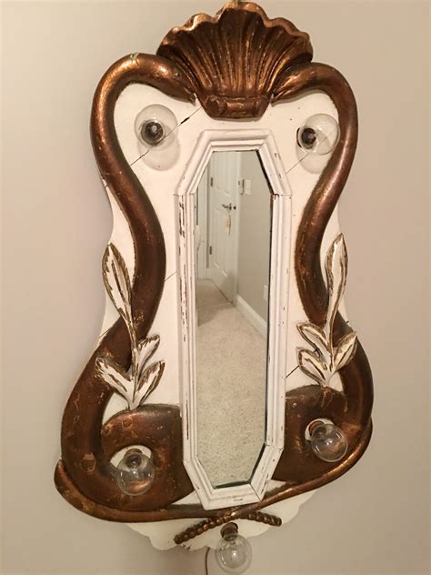 parker mirrored shield wlights sold antiquecarouselscom