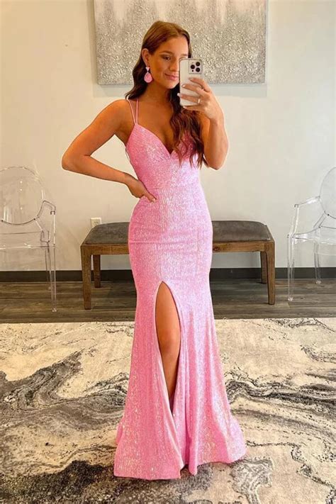 Pink Mermaid Prom Dress