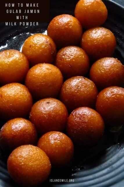 gulab jamun recipe made with milk powder | ISLAND SMILE