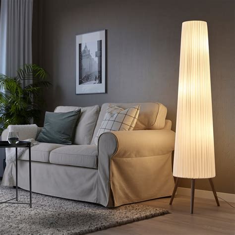 okensand floor lamp beechwhite ikea