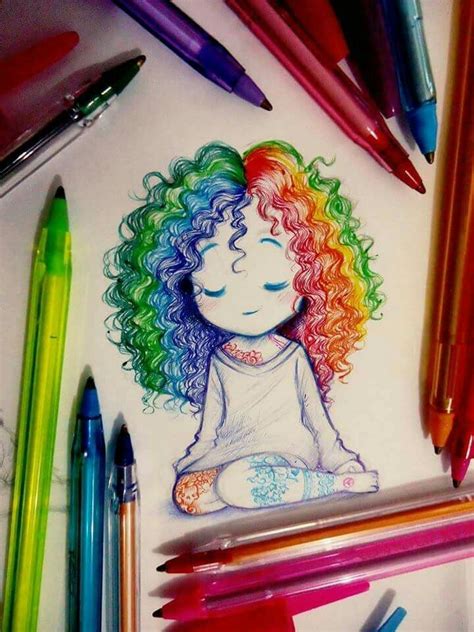 Pin by Kamila Alves on Cachinhos | Colorful drawings, Art drawings ...