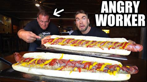 video attempting  worlds biggest hot dog challenge joel hansen