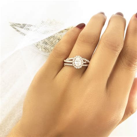 Gold Diamond Ring On Finger