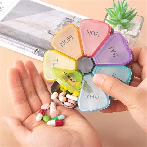 portable medicine box health care container case pill box splitters