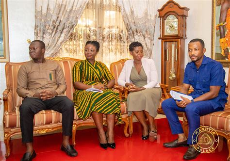 finance minister pays courtesy call  asantehene manhyia palace