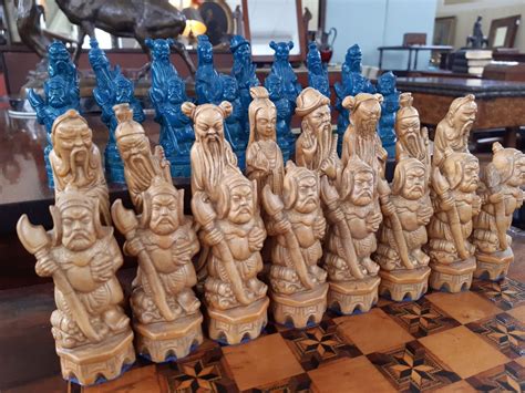 Antique Chinese chess set Tunbridge Wells