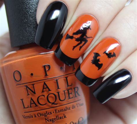 Halloween Nails Using Stickers | Trendy Nails Designs