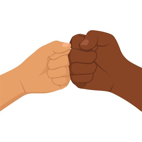 Fist Bump Healthy Diverse Hands Social Distance Greeting Symbol
