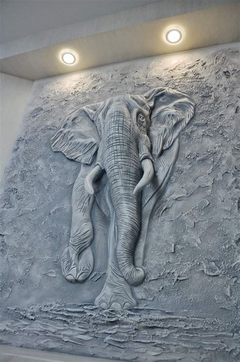 Барельеф Горельеф в Минске и РБ автор Кундиков Сергей Elephant Carving ...