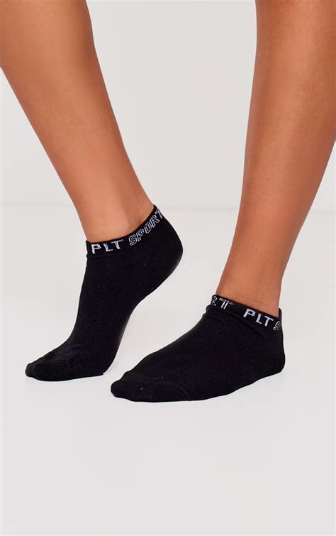 PRETTYLITTLETHING Black 3 Pack Sport Ankle Socks | Accessories ...