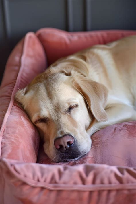 AI generated Peaceful Dog Nap on Pink Bed 40514246 Stock Photo at Vecteezy