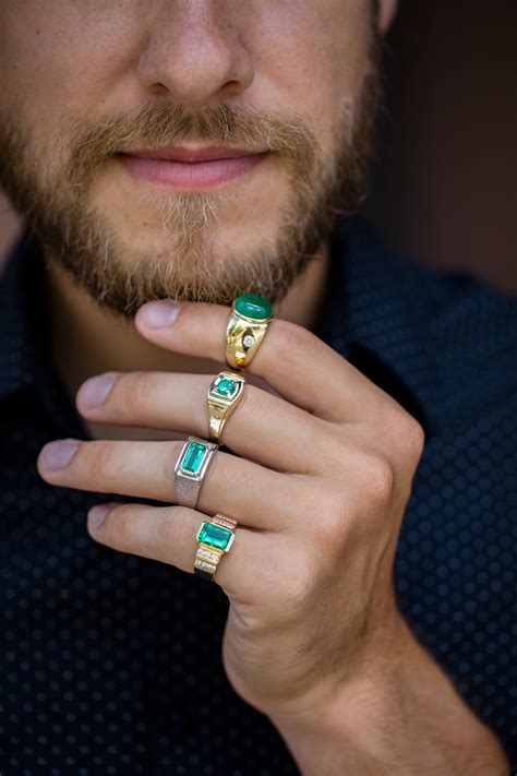 Mens Natural Emerald Rings Store | bellvalefarms.com