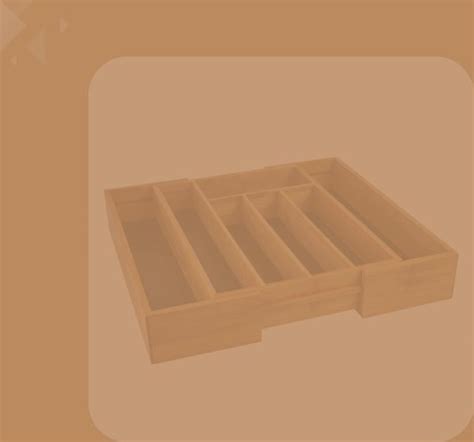 Uitschuifbare Bamboe Bestekbak #47 (47 cm diep) - Bestekcassette Hout ...