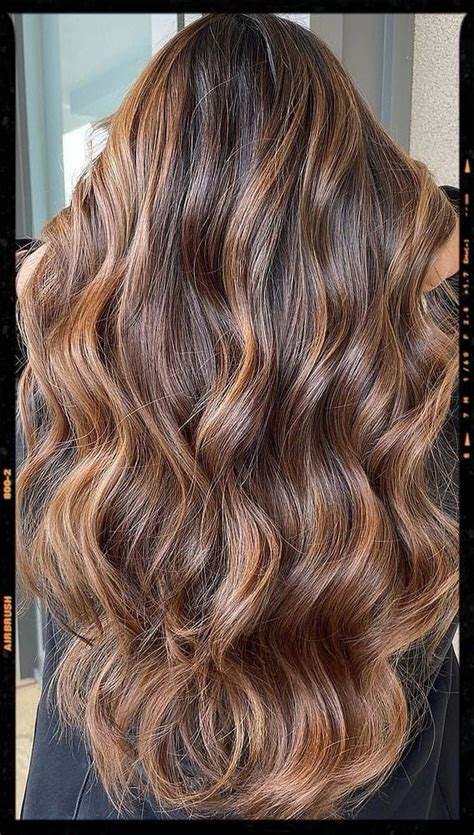 dark brown  caramel ribbons highlights  dark brown hair hair