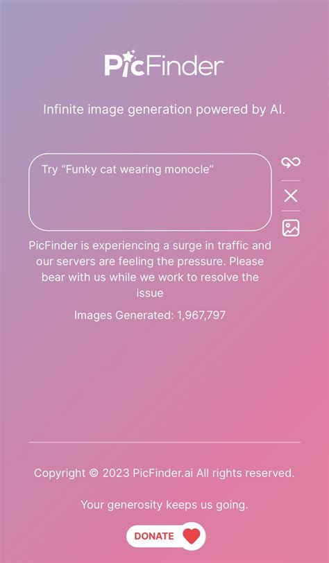 Picfinder.ai is about to hit its 2 millionth generation and servers are
