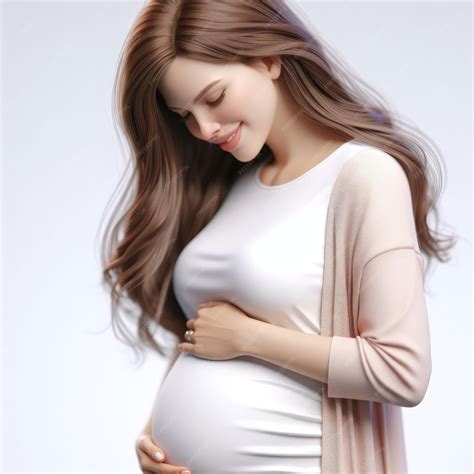 Premium AI Image | AI Generated Art of A Pregnant Woman Looking Down