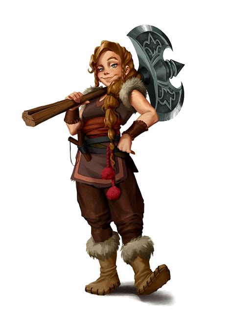 Female Dwarf Barbarian - Pathfinder PFRPG DND D&D d20 fantasy | Viking ...