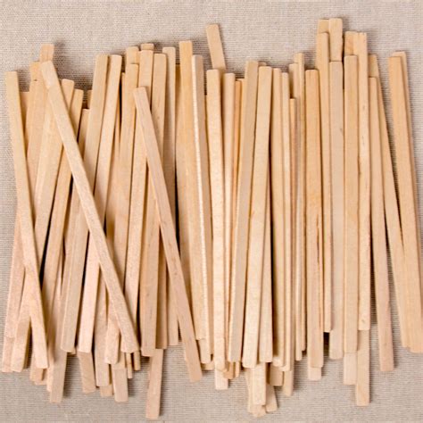Skinny Sticks Made of Real Wood 75 Pack: 5.75 in x .25 in | Green