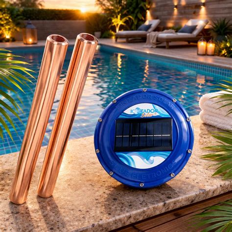 Ionizador De Piscina Solar - Refil de Cobre Ionizador Solar Piscina Rosca M3 Mec Pet