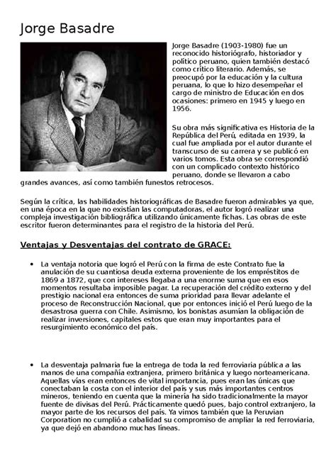 EL AUTOR: JORGE BASADRES. - Jorge Basadre Jorge Basadre (1903-1980) fue
