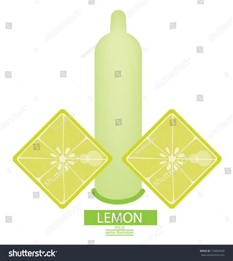 Lemon Sex Penis Symbol Condom Vector Stock Vector (Royalty Free