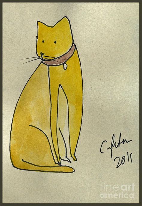 Yellow Cat. by Cathy Peterson | Cat painting, Yellow cat, Cat art