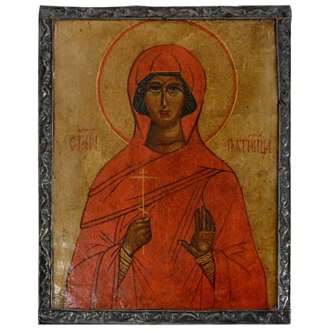 Saint Paraskeva Piatnitsa Pyatnitsa Russian Icon For Sale at 1stDibs