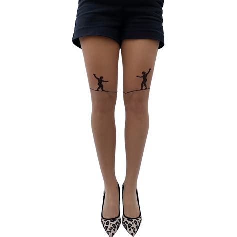 Sheer Tattoo Effect Stockings Rop Walker Fake Nude Tattoo - Etsy