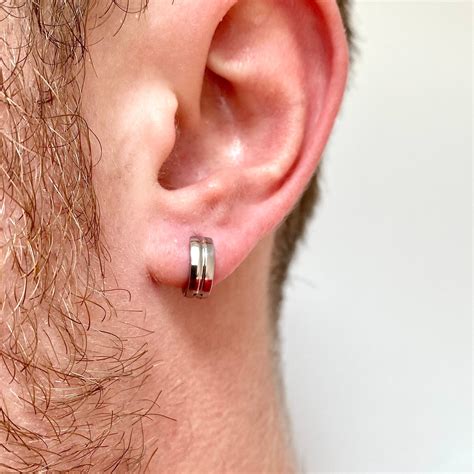 earring for men silver 7