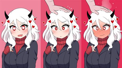 A cute demon girl asking for headpats [Helltaker] : r/headpats