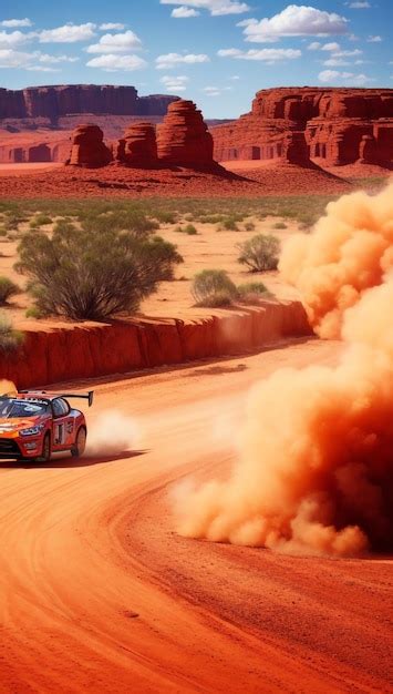 Premium AI Image | Thrilling Car Racing Adventure Through the ...