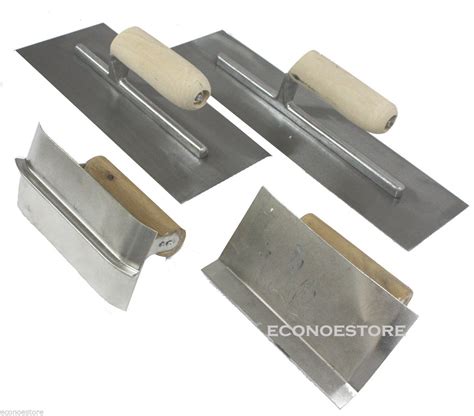 4Pc Concrete 6" Edging Hand Trowel Set Cement Masonry Finishing Hand ...