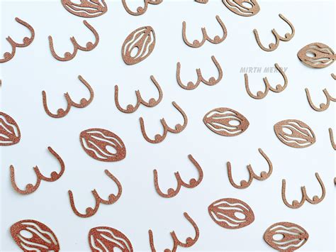 Rose Gold Glitter Boob and Vagina Confetti Bachelorette Party - Etsy