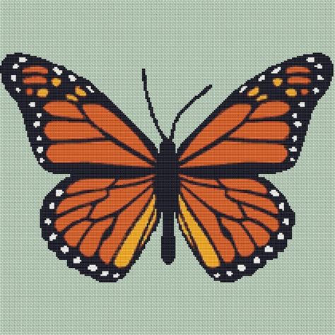 Monarch Butterfly Cross Stitch Pattern PDF Down Load 050 - Etsy