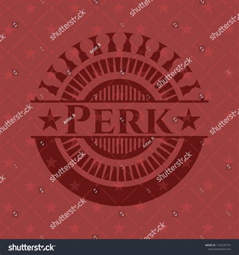 Perk Badge Red Background Stock Vector (Royalty Free) 1143235772