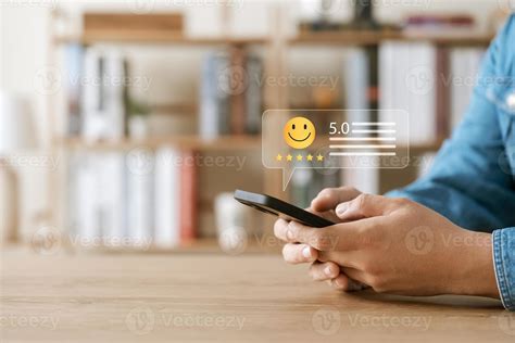 Customer Satisfaction Survey concept, 5-star satisfaction, service