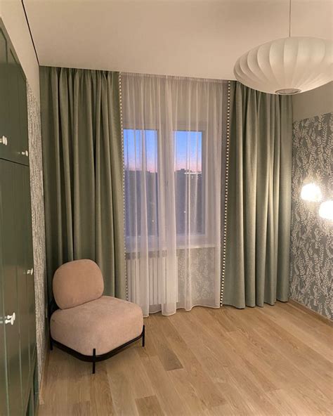 Шторы в детскую с помпонами | Green curtains living room, Stylish ...