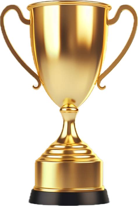 ai generated gold trophy cup png  png