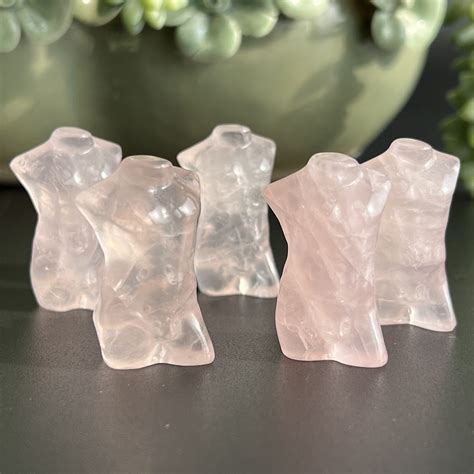 2pcs Natural rose quartz Men naked quartz crystal carved skull reiki