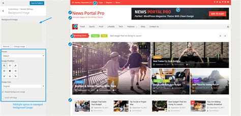 add  background image   site news portal