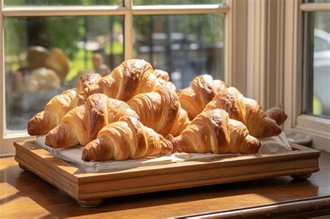 Premium Photo | French Bakery Goodness Assorted Croissants on Display