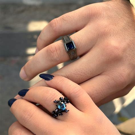 Sapphire Blaze Çift Yüzüğü (Ayarlanabilir) – shelbysilver