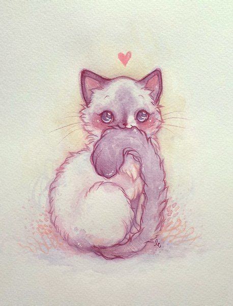 kawaii cat illustration Cute Drawings Tumblr, Cute Animal Drawings ...