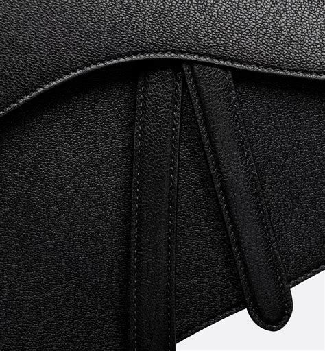 Saddle Bag with Strap Black Goatskin | DIOR
