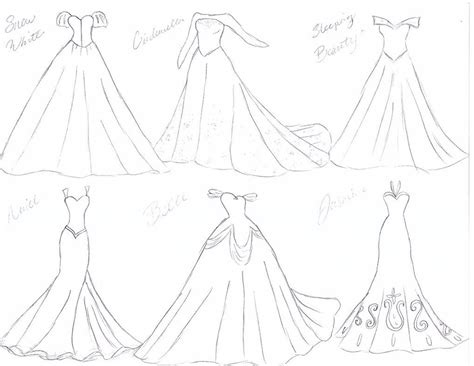 Drawing Of A Princess Dress at PaintingValley.com | Explore collection ...