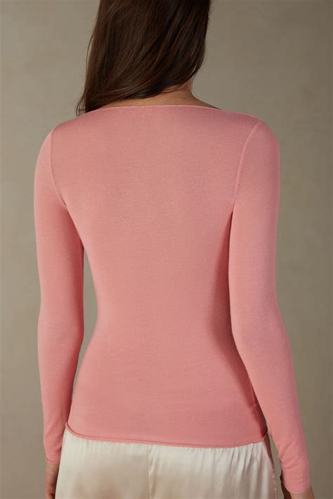 Manga Cumprida Ou Comprida - Blusa Manga Cumprida Ultraleve com Cashmere Modal Gola Barco - CLD28B ...